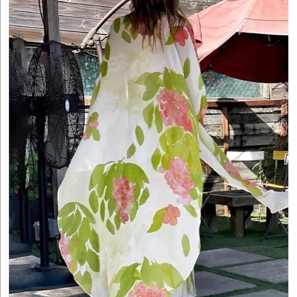 Pink n Green Floral Kimono